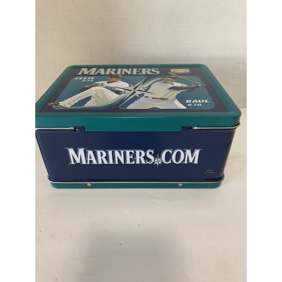 Seattle Mariners MLB 8" Tin‎ Souvenir Lunchbox Moose - J J-Felix-Raul -Kenji - Picture 6 of 7